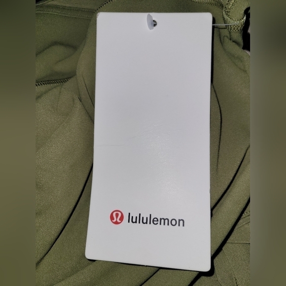 Lululemon Nulu and Crisscross Mesh Stirrup Tight Bronze Green Size 14. - Picture 8 of 12